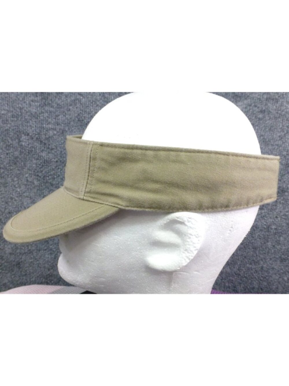 Nike Pro Classics Khaki Adjustable Sports Visor Hat With Navy Embroidered Logo - Picture 4 of 10